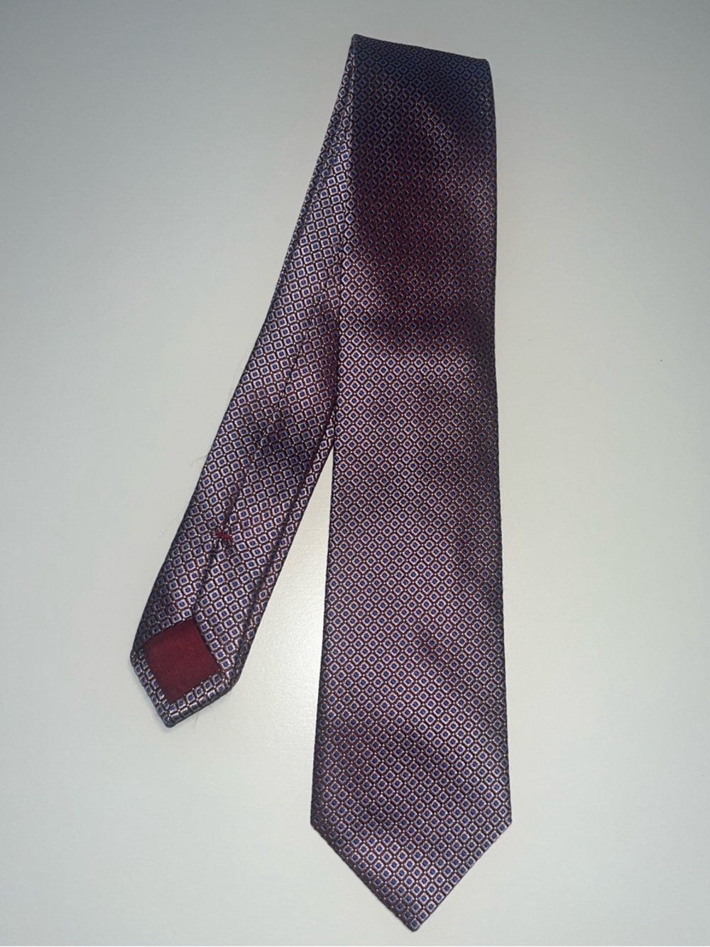 Hugo Boss Deep Purple Micro-Pattern Silk Tie